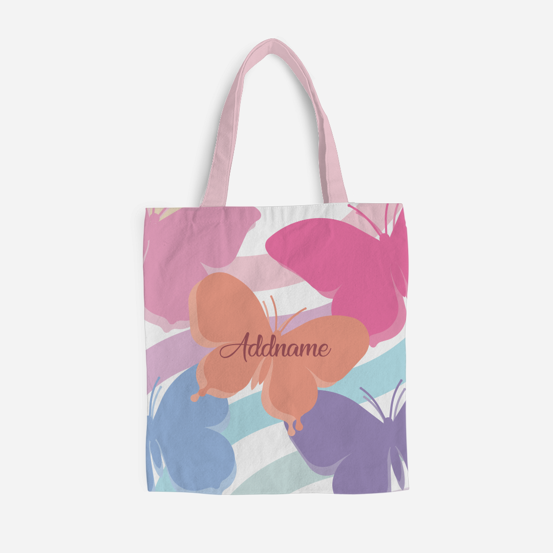 Butterfly Series Full Print Tote Bag - Pink