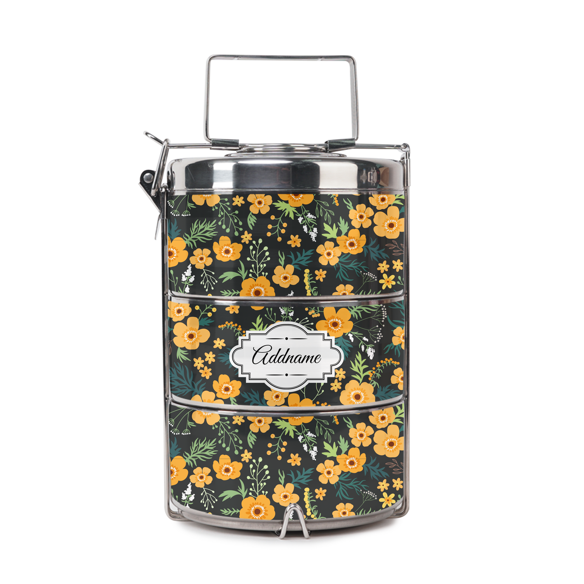 Yellow Windflower Tiffin Carrier