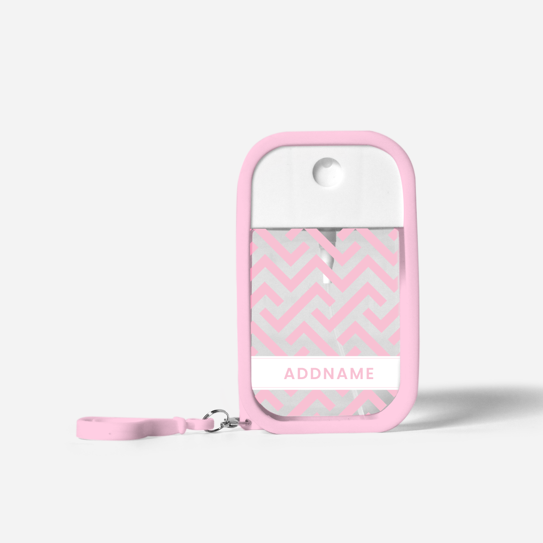 Aufbau Series Refillable Hand Sanitizer with Personalisation Light Pink