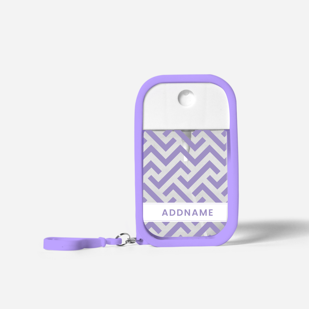 Aufbau Series Refillable Hand Sanitizer with Personalisation Purple