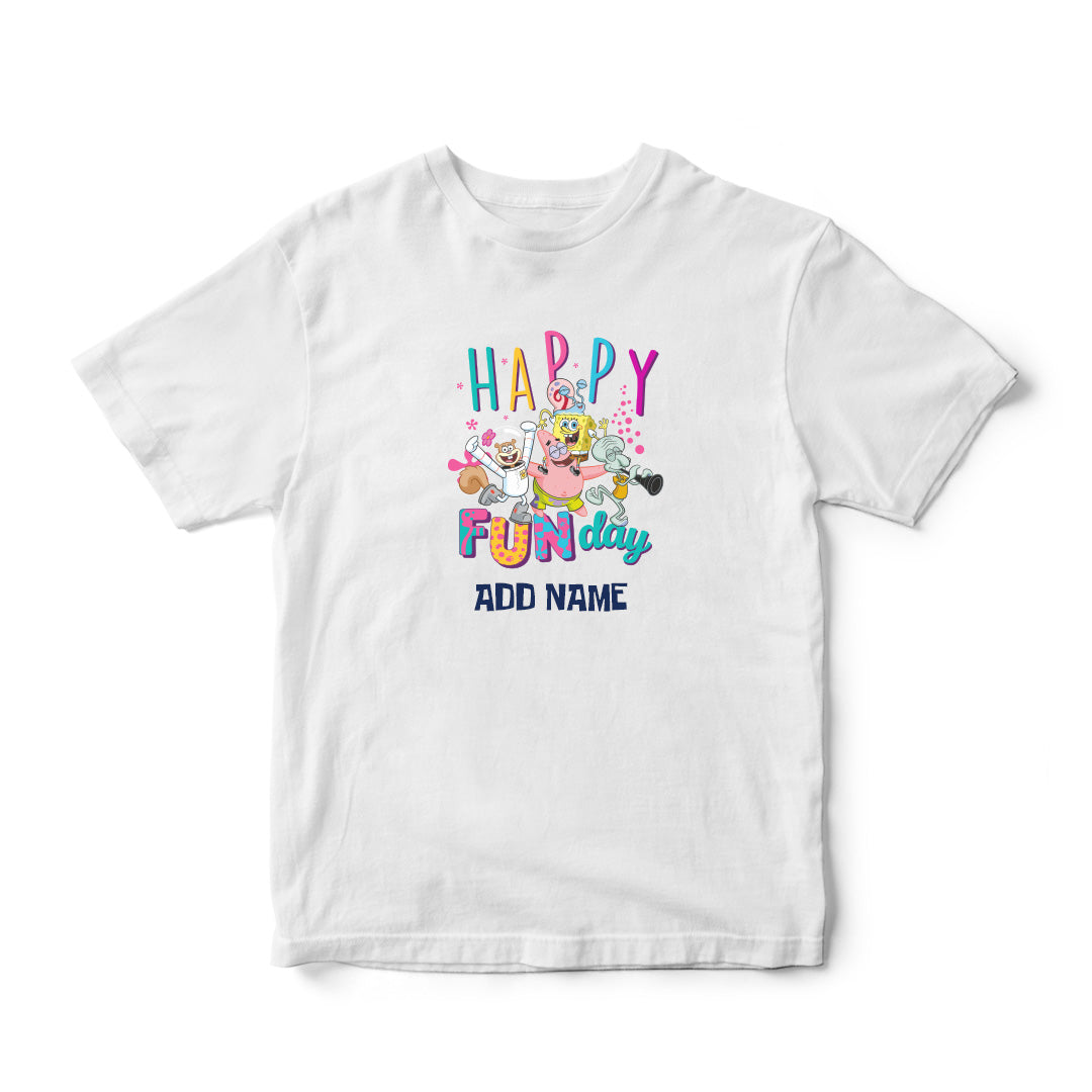 SpongeBob - Happy Fun Day Personalized Kid's T-Shirt