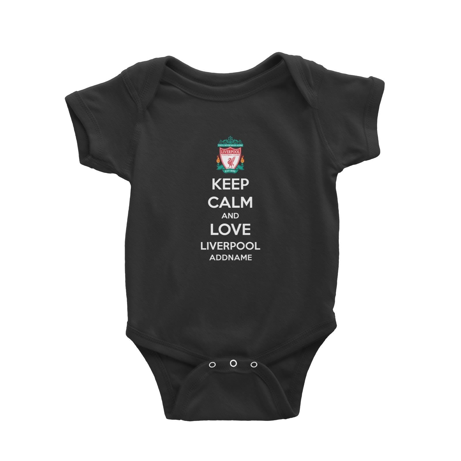Liverpool Football Keep Calm And Love Serires Addname Baby Romper