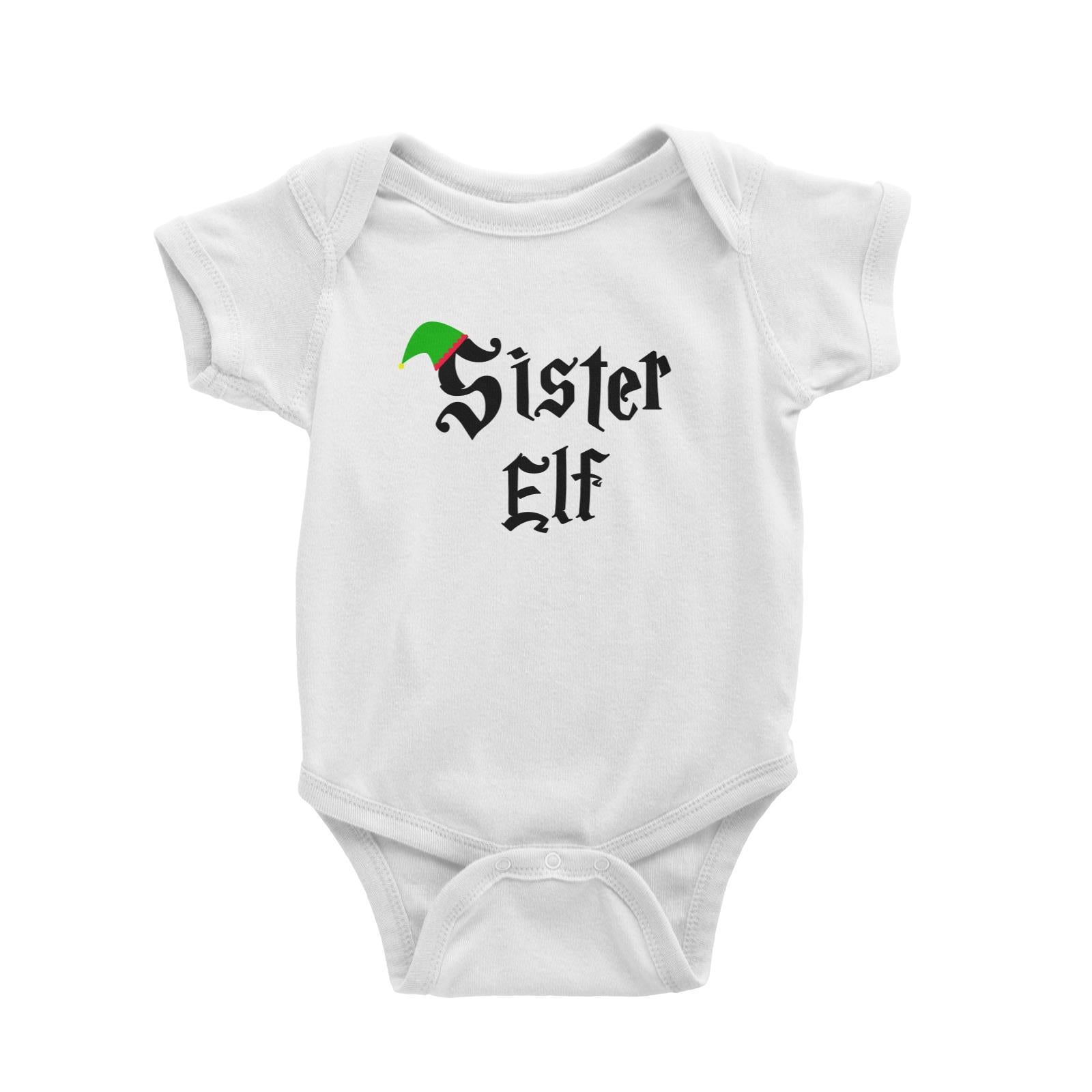 Sister Elf With Hat Baby Romper Christmas Matching Family