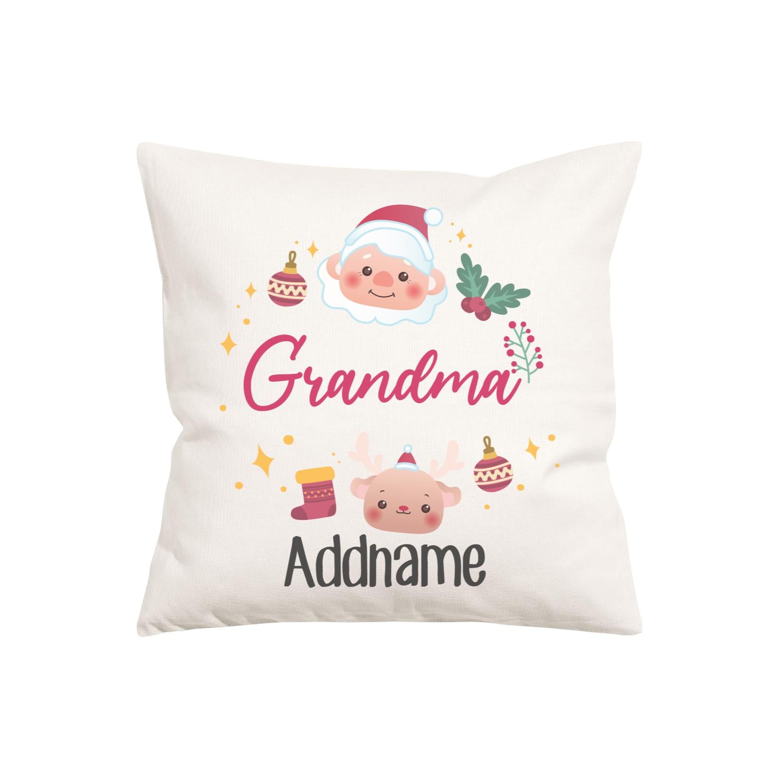 Christmas Cute Wreath Grandma PW Cushion