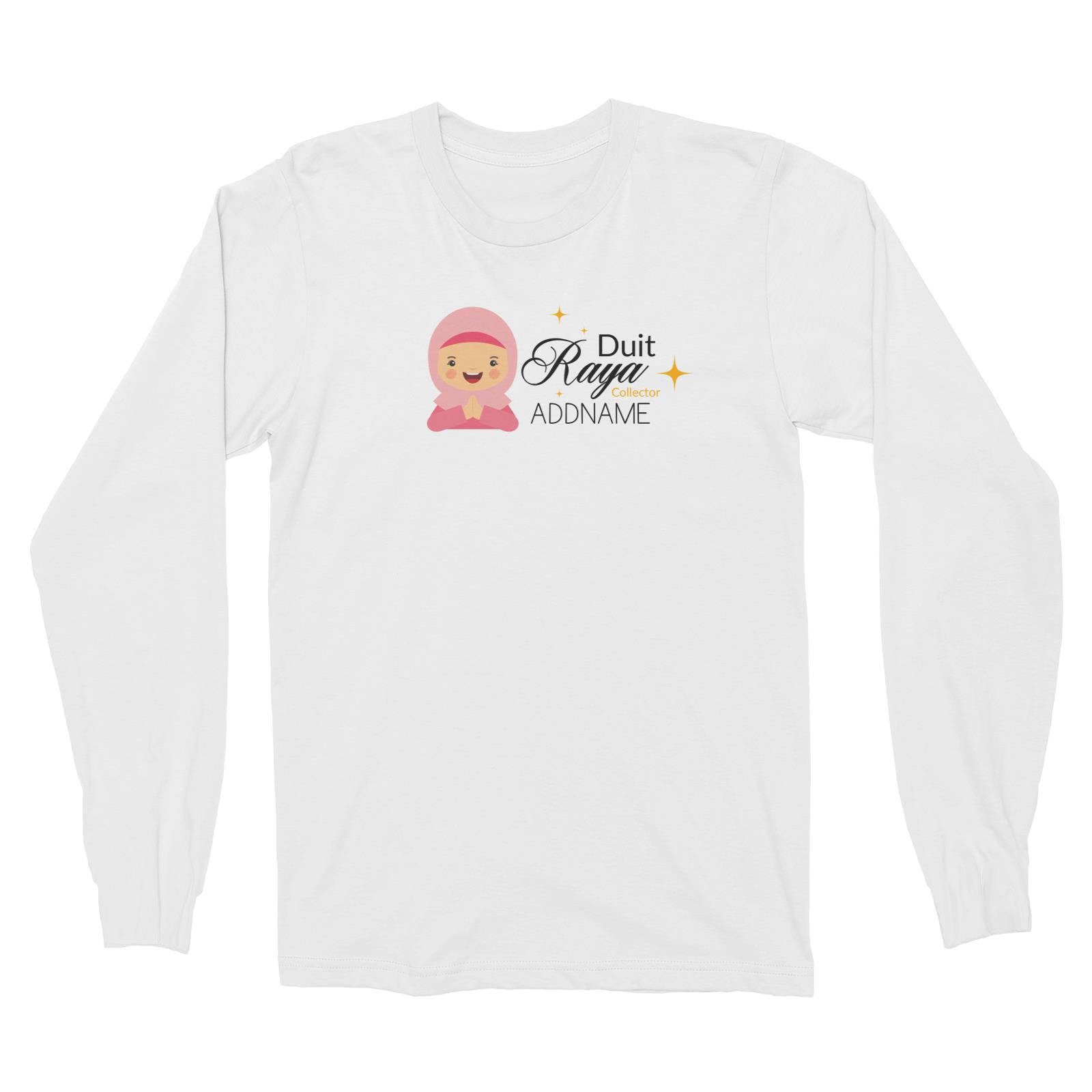 Duit Raya Collector Lady Long Sleeve Unisex T-Shirt  Personalizable Designs Sweet Character