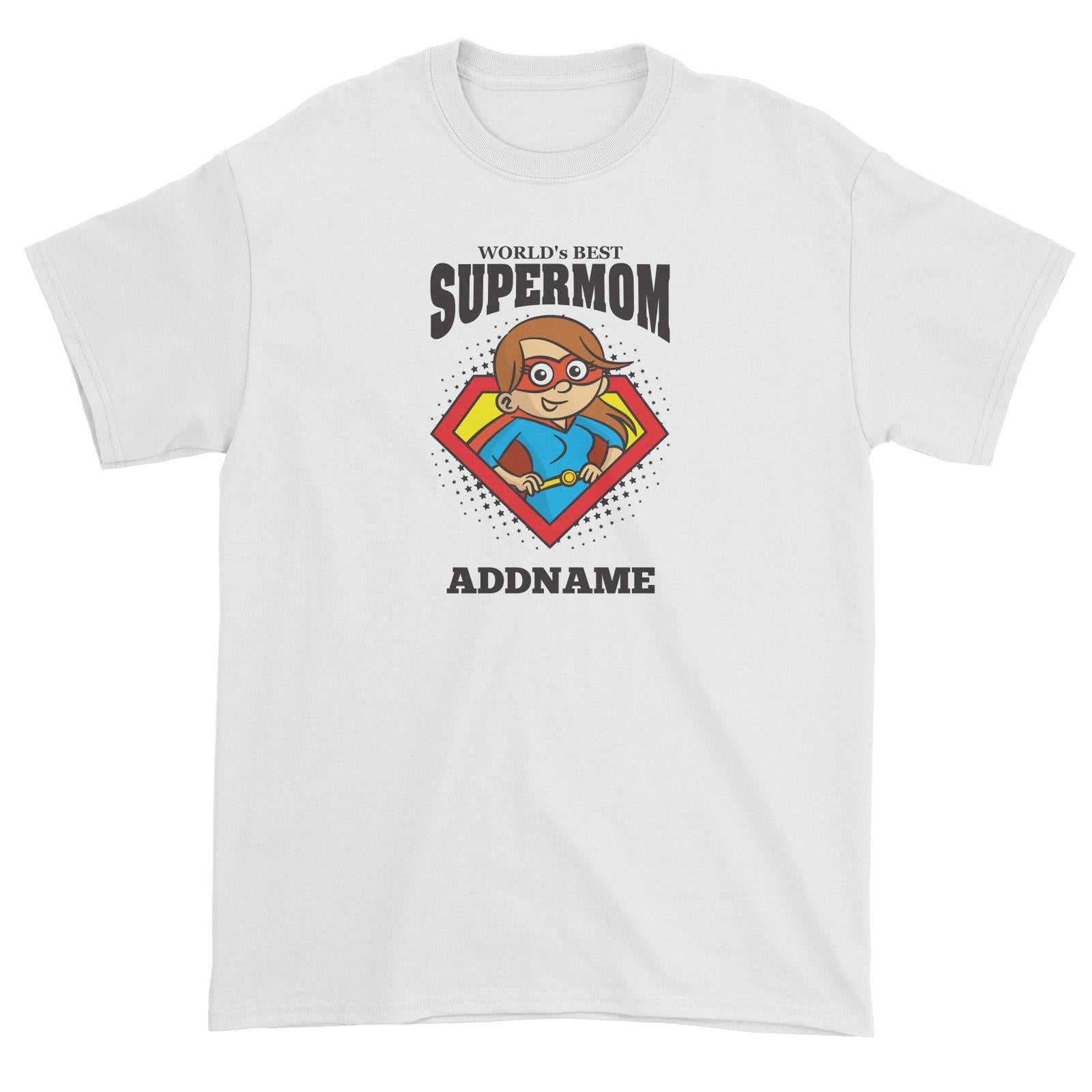 Best Mom Supermom Unisex T-Shirt Personalizable Designs Matching Family Superhero Family Edition Superhero
