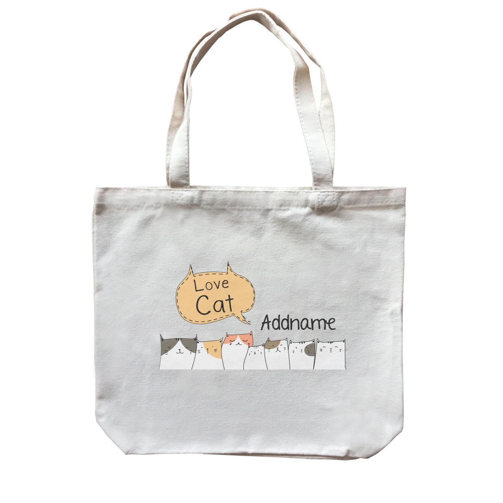 Cute Animals And Friends Series Love Cat Cats Group Addname Canvas Bag