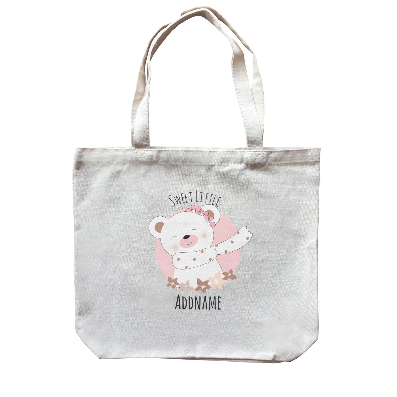 Sweet Animals Sketches Bear Sweet Little Addname Canvas Bag