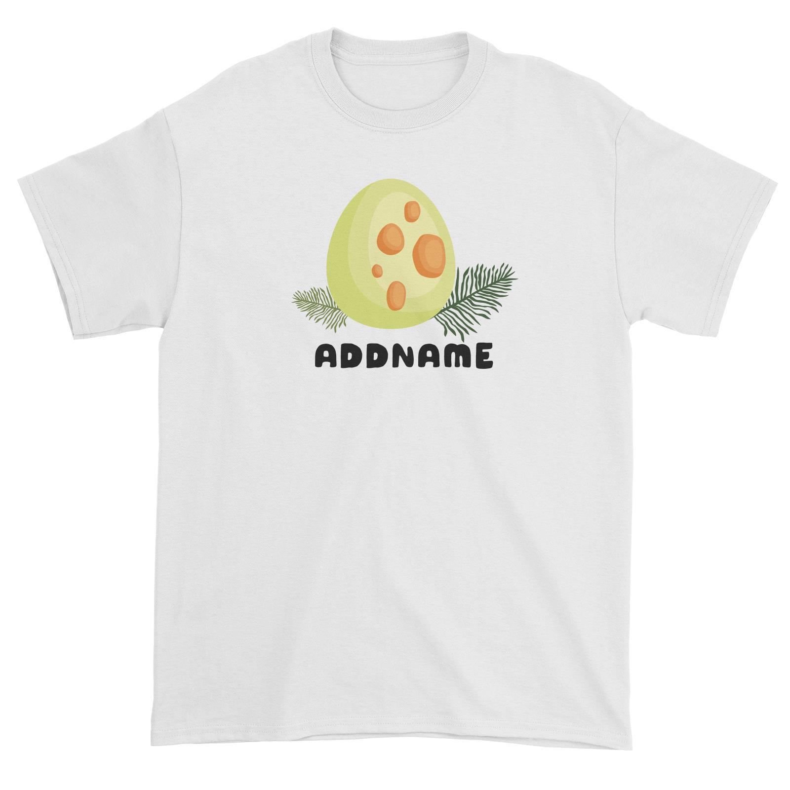 Birthday Dinosaur Happy Dinosaur Egg Addname Unisex T-Shirt