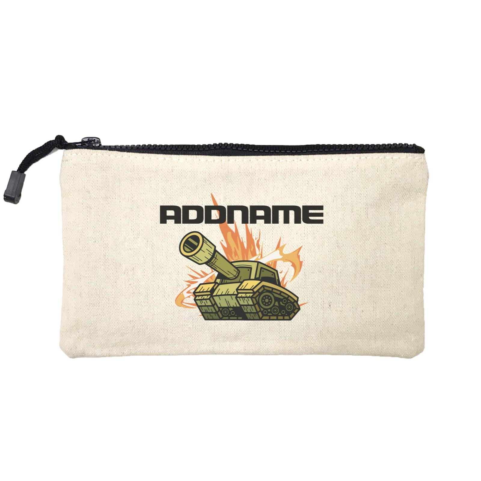 Birthday Battle Theme Tank Addname Mini Accessories Stationery Pouch