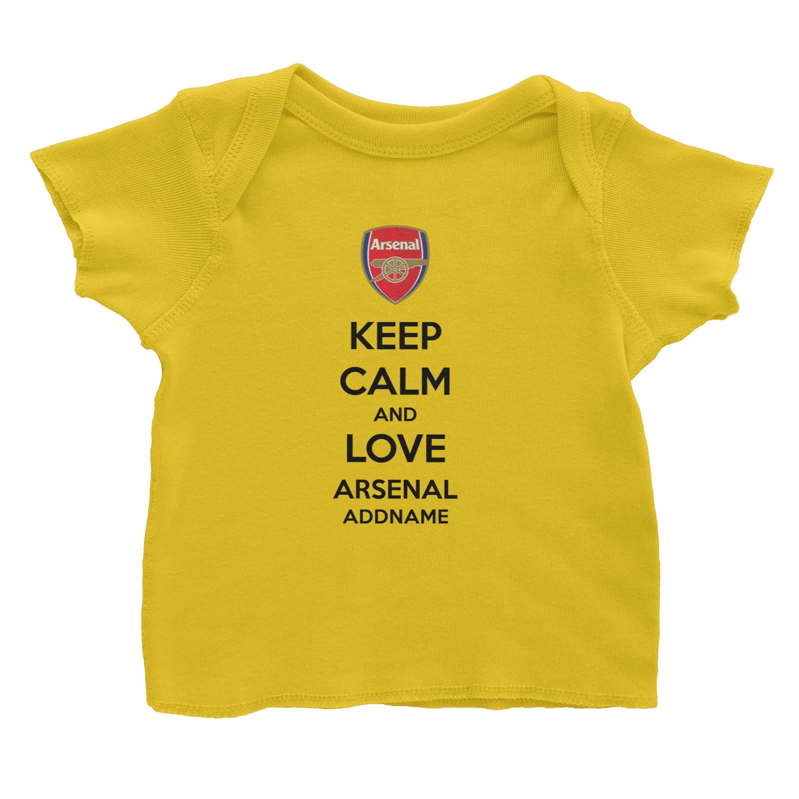 Arsenal Football Keep Calm And Love Series Addname Baby T-Shirt