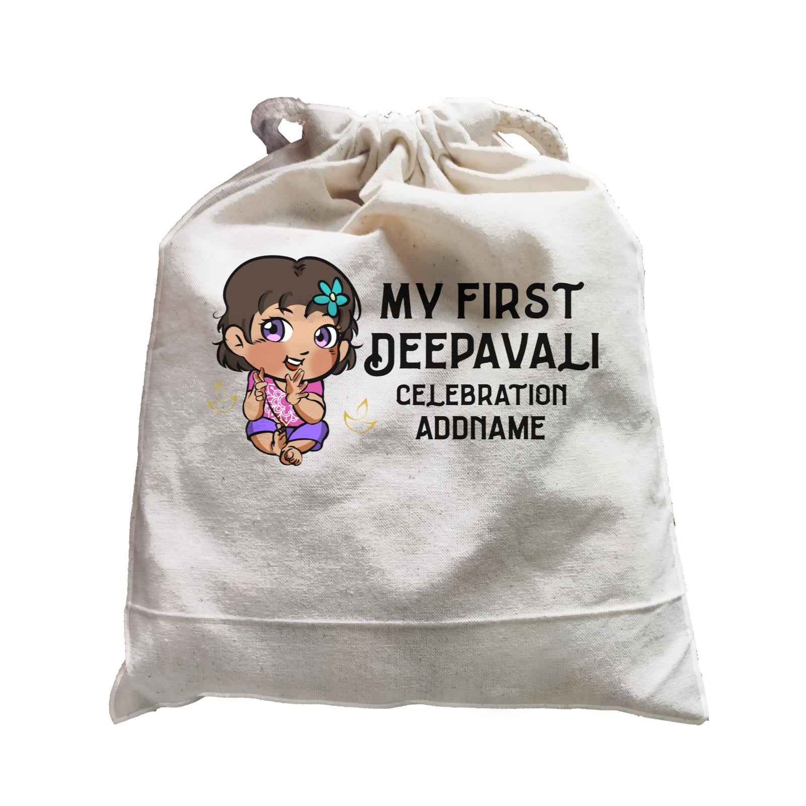 Deepavali Chibi Baby Girl First Deepavali Addname Satchel