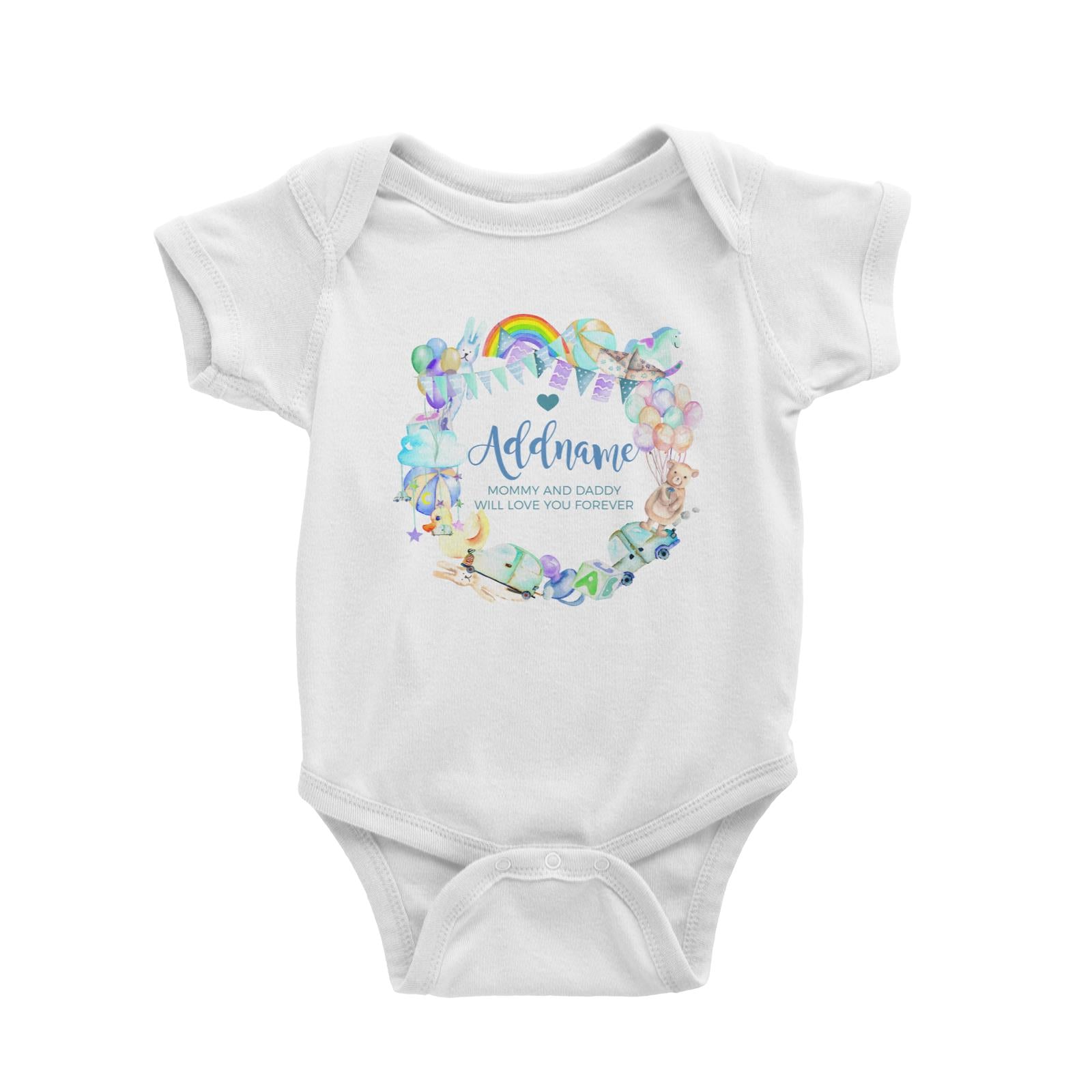 Watercolour Magical Boyish Creatures and Elements Personalizable with Name and Text Baby Romper