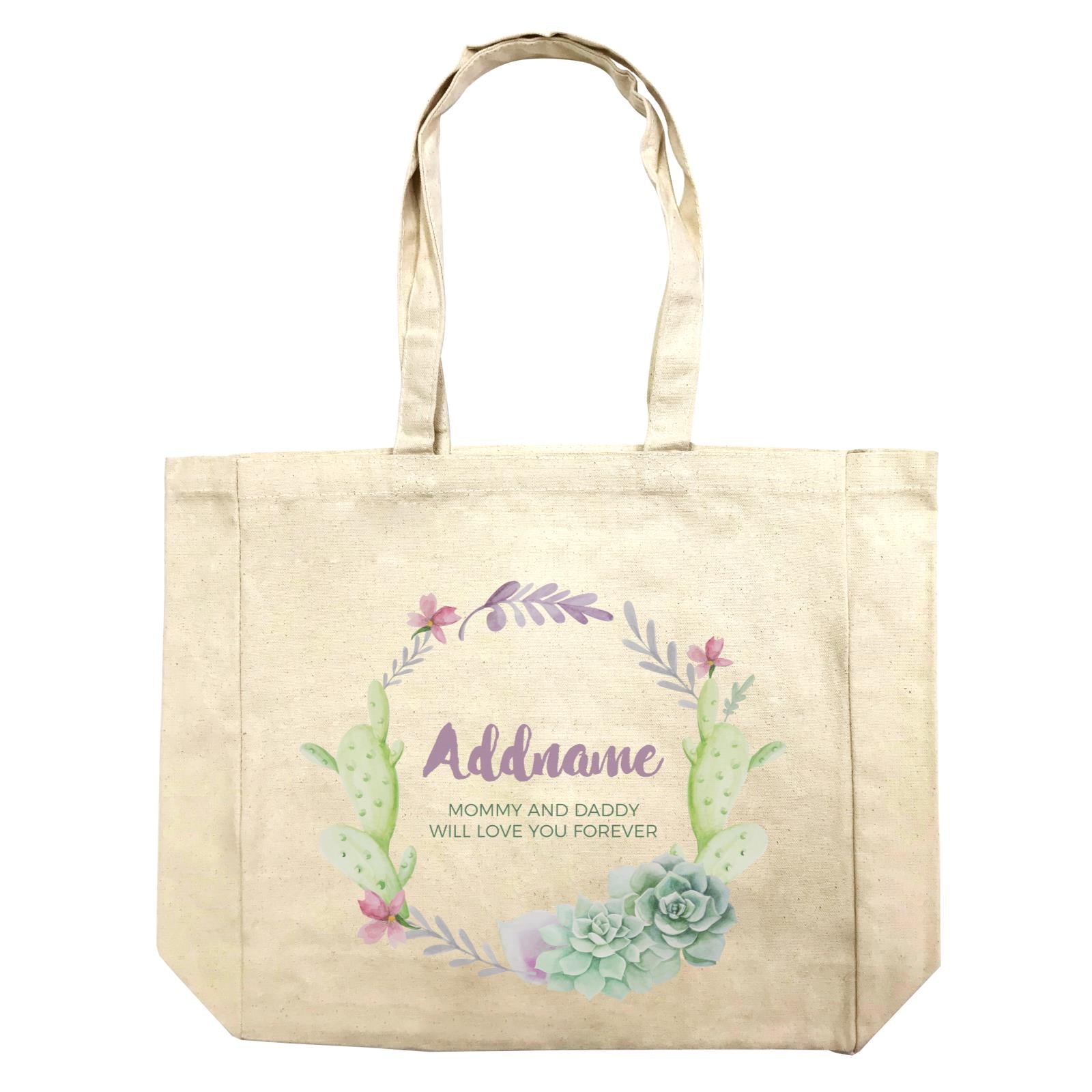 Succulent Wreath Personalizable with Name and Text Shopping Bag