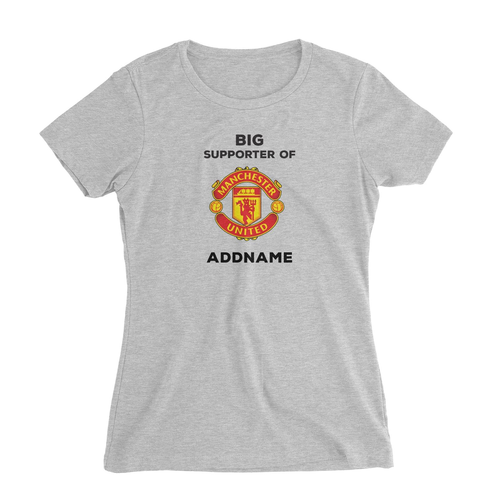 Manchester United FC Big Supporter Personalizable with Name Women's Slim Fit T-Shirt