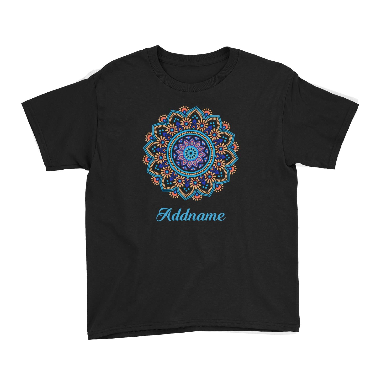 Deepavali Series Sky Blue Mandala Kid's T-Shirt