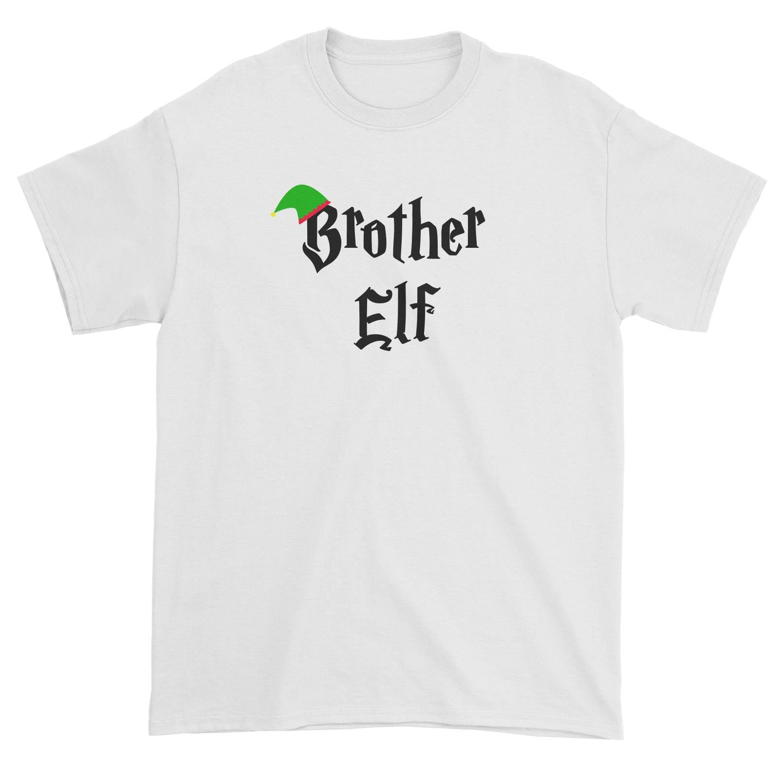 Brother Elf With Hat Unisex T-Shirt Christmas Matching Family