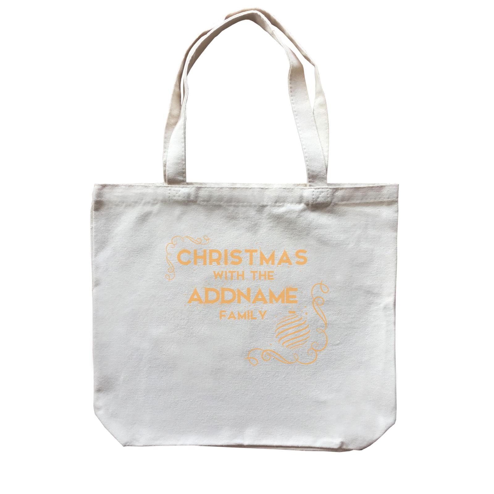 Christmas Ornamental with the Addname Family Canvas Bag