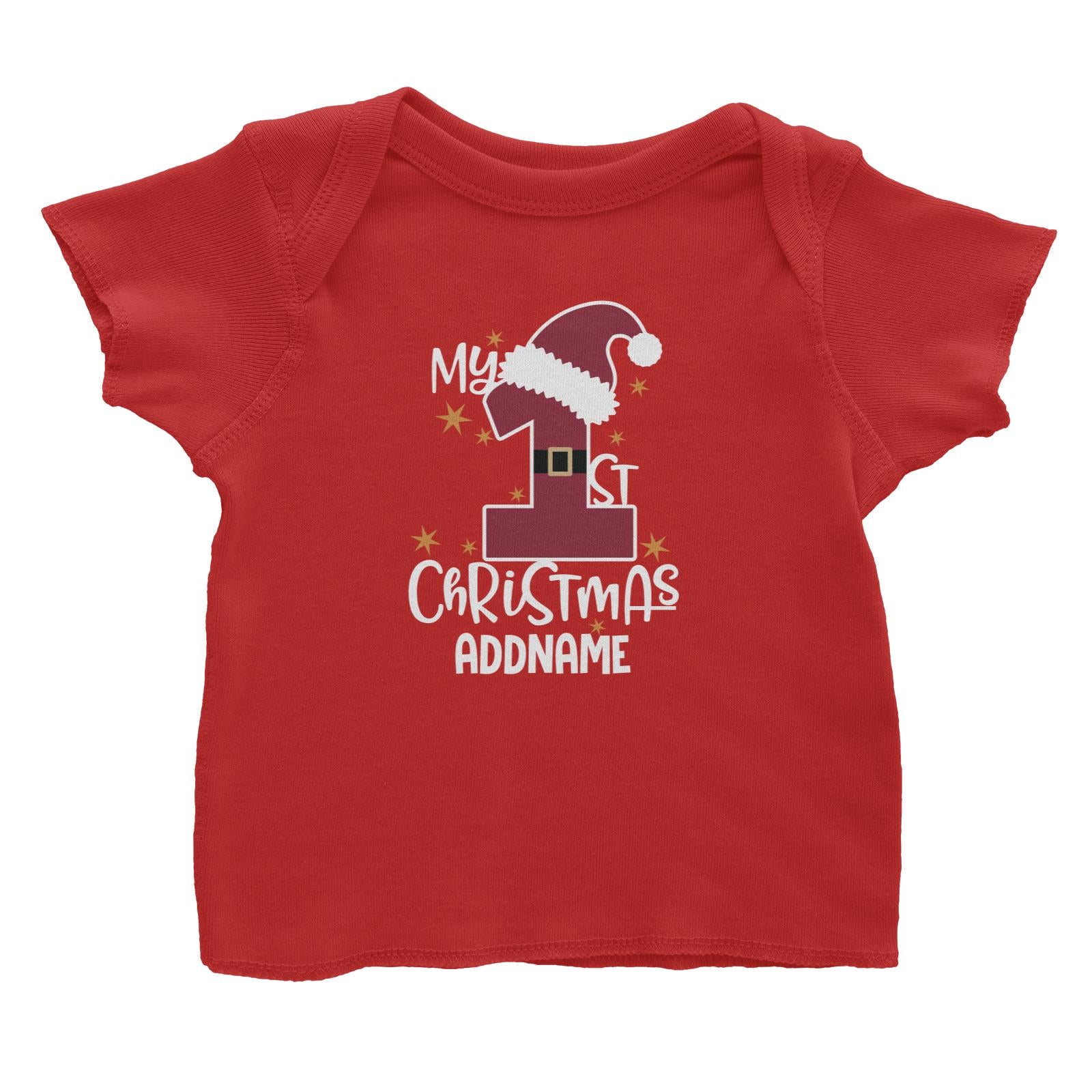 Xmas My 1st Christmas with Santa Hat & Belt Baby T-Shirt