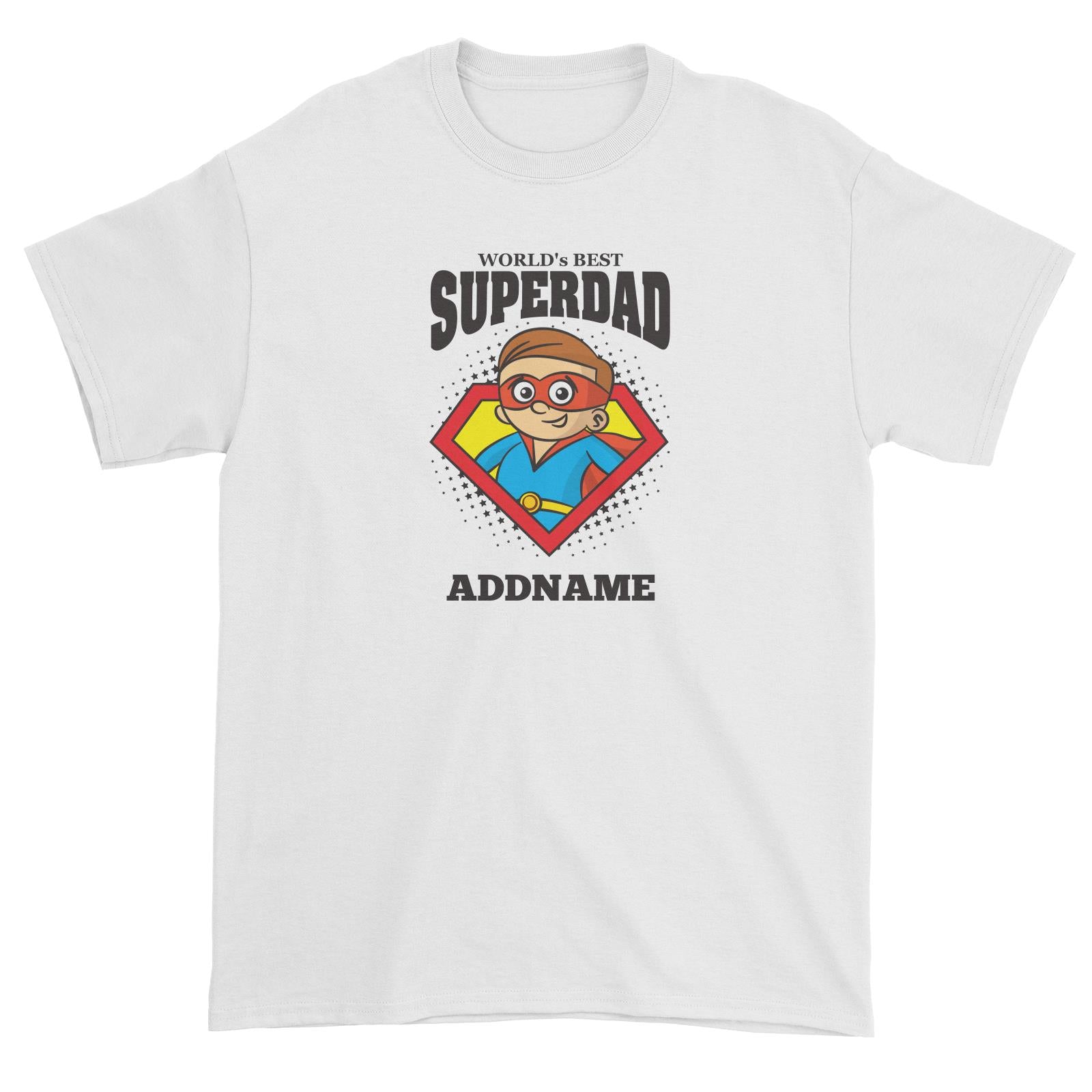 Best Dad Superdad (FLASH DEAL) Unisex T-Shirt Personalizable Designs Matching Family Superhero Family Edition Superhero