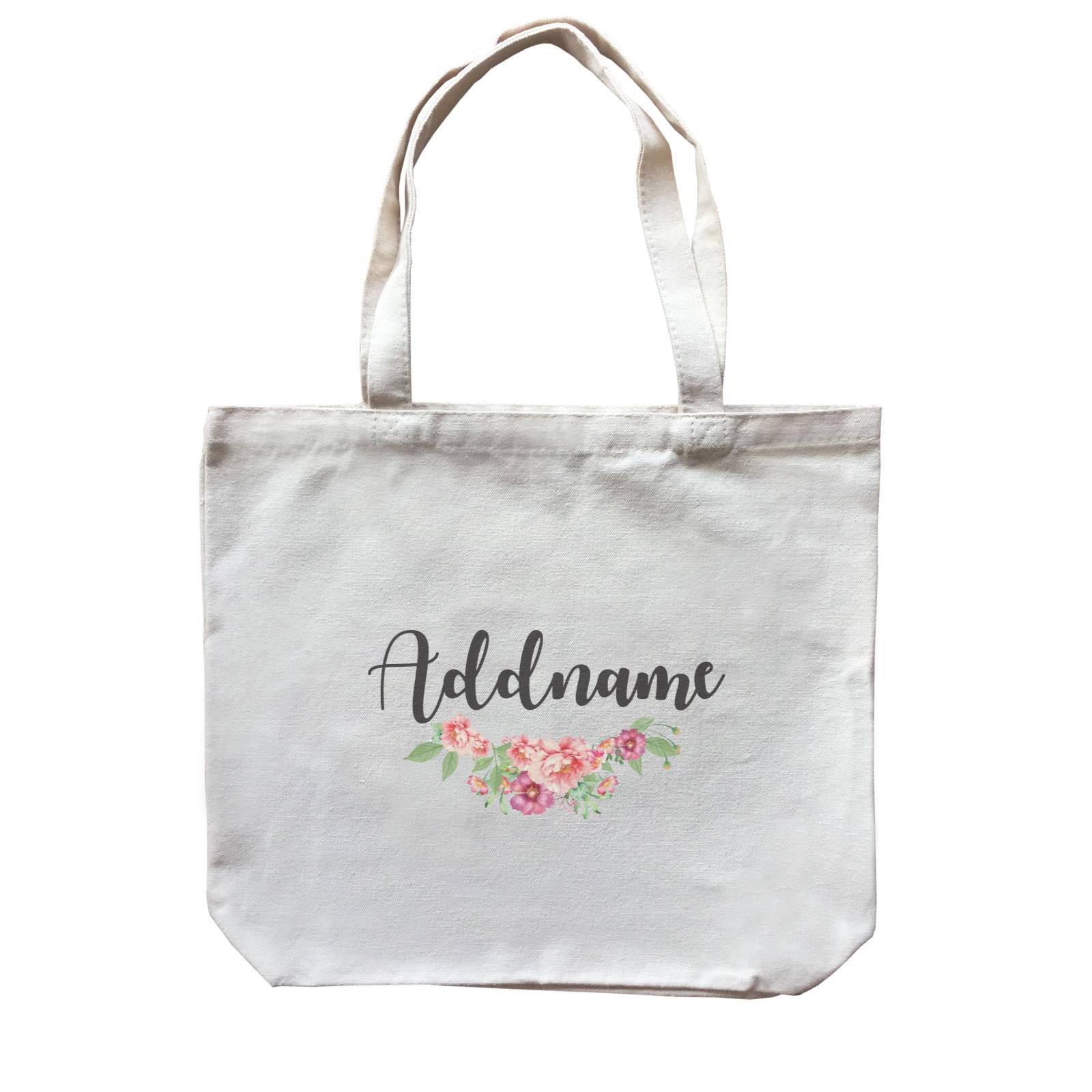 Bridesmaid Floral Sweet Coral Flower Addname Accessories Canvas Bag