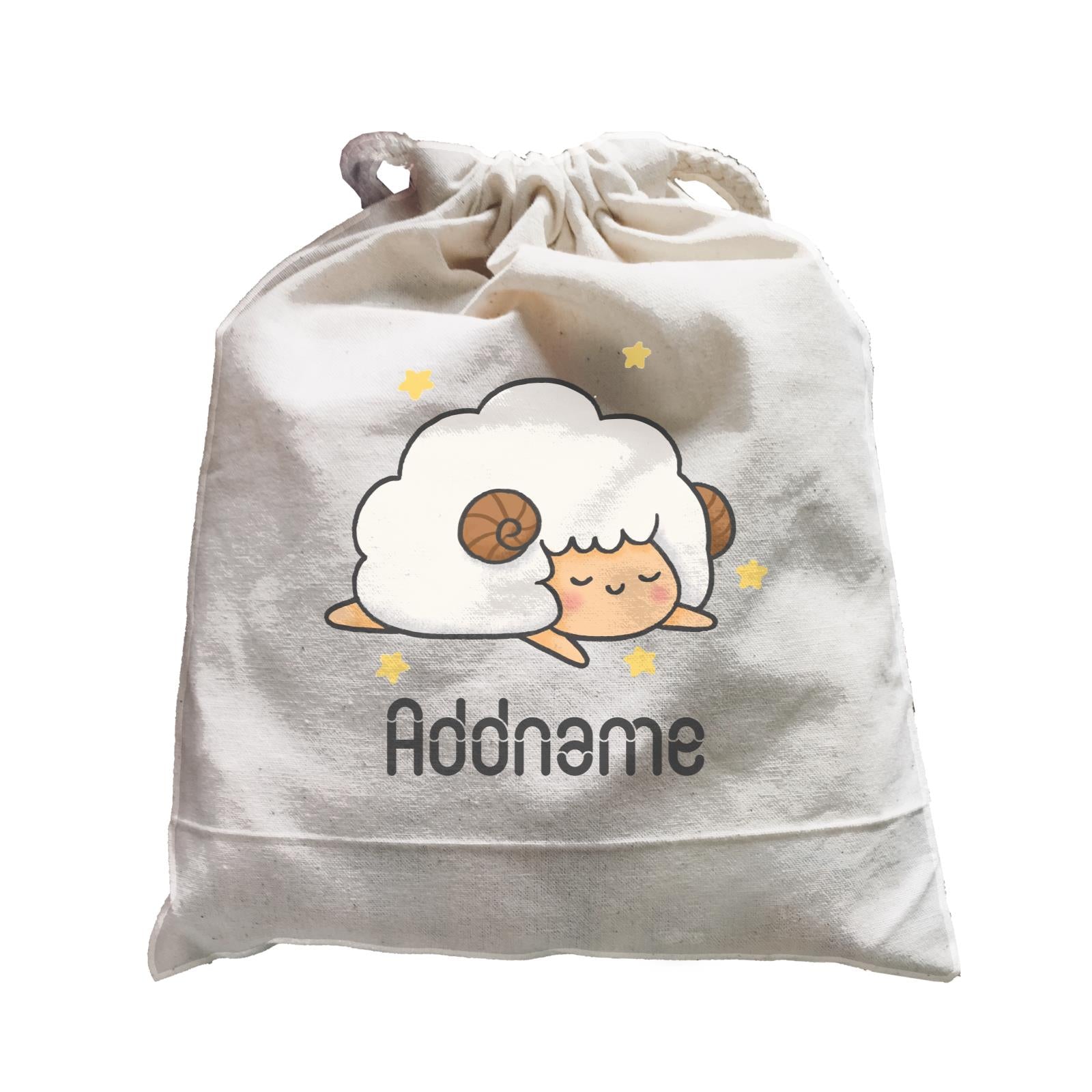 Cute Hand Drawn Style Sheep Addname Satchel