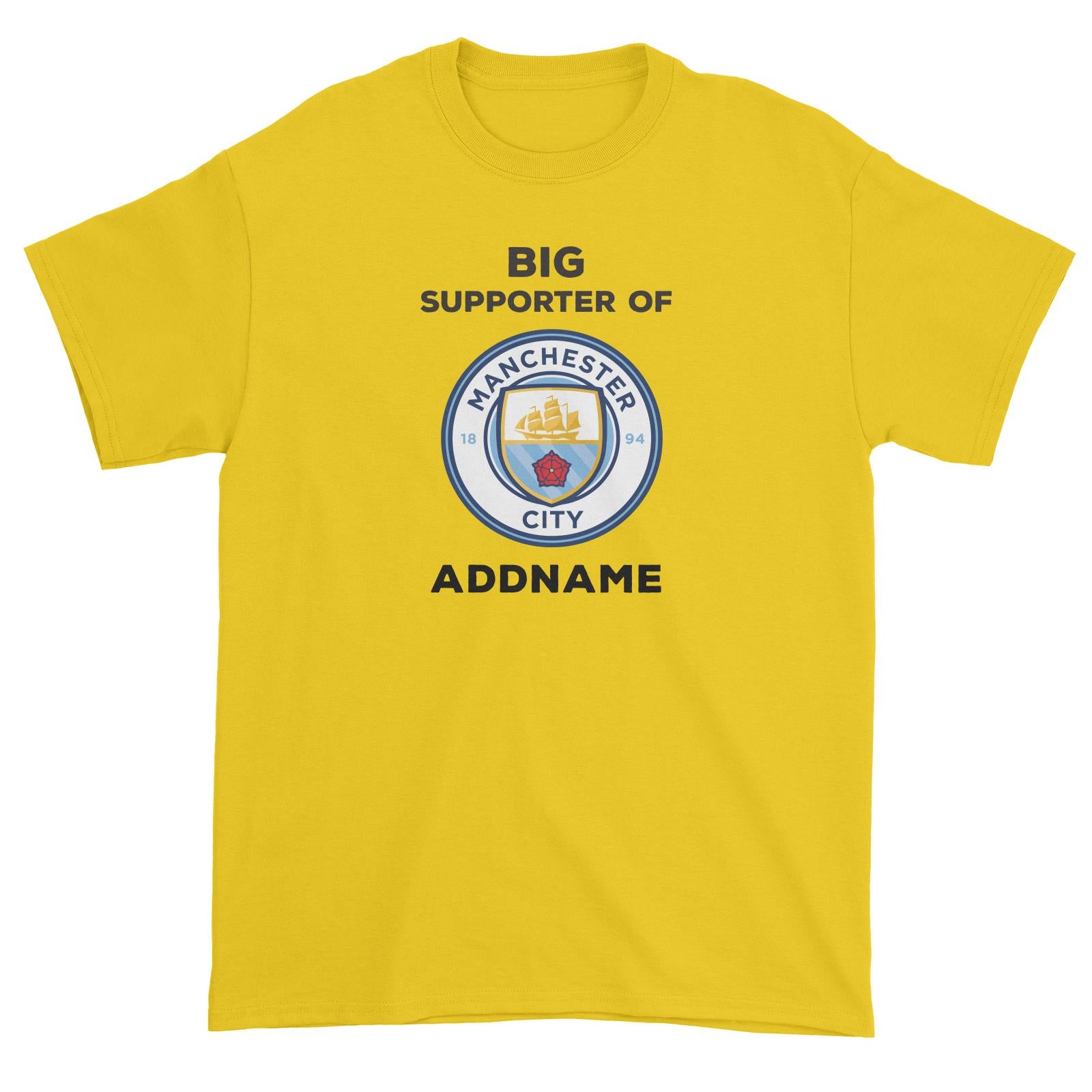 Manchester City FC Big Supporter Personalizable with Name Unisex T-Shirt