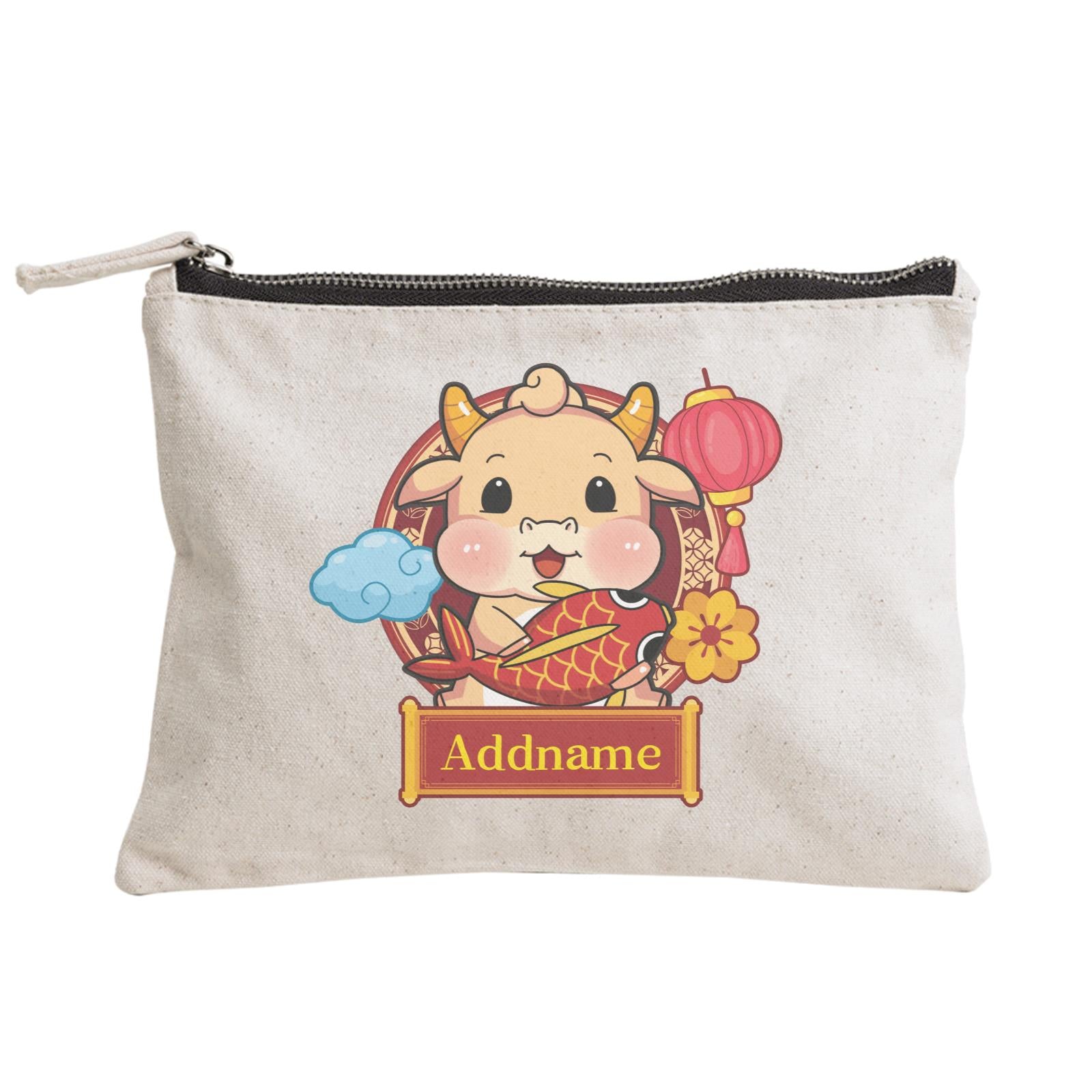 [CNY 2021] Golden Cow with Koi Fish Zipper Pouch