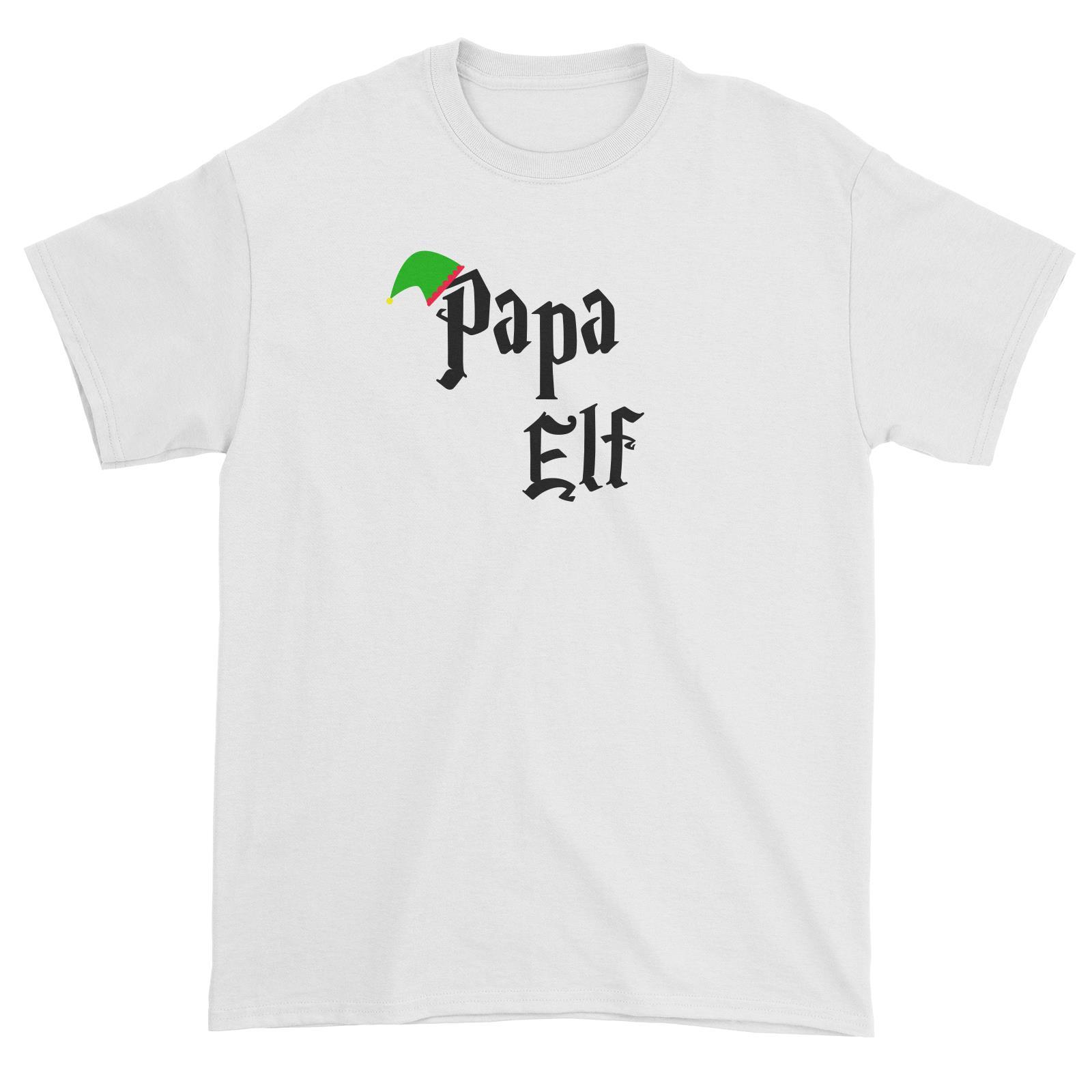 Papa Elf With Hat Unisex T-Shirt Christmas Matching Family