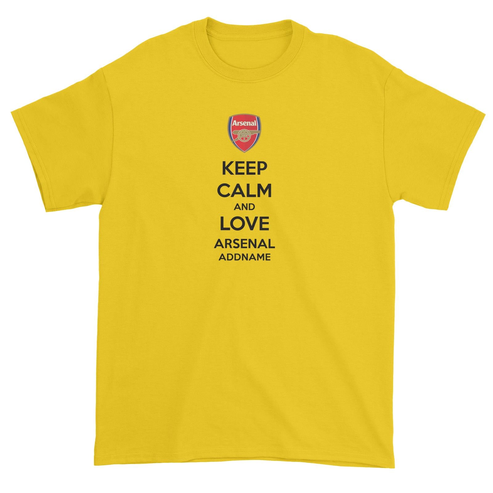 Arsenal Football Keep Calm And Love Series Addname Unisex T-Shirt