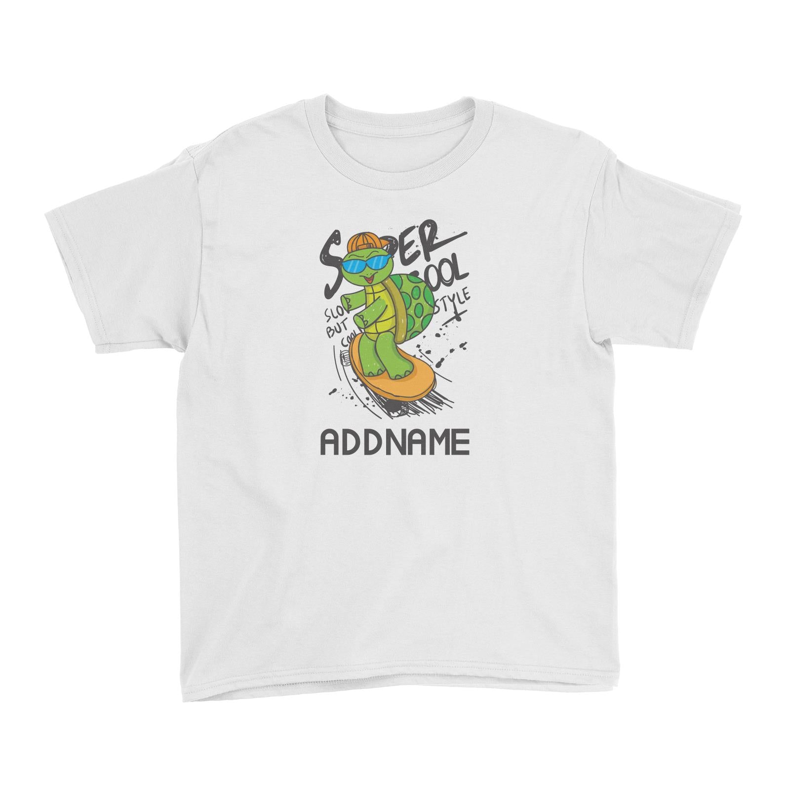 Cool Cute Animals Turtle Super Cool Style Addname Kid's T-Shirts