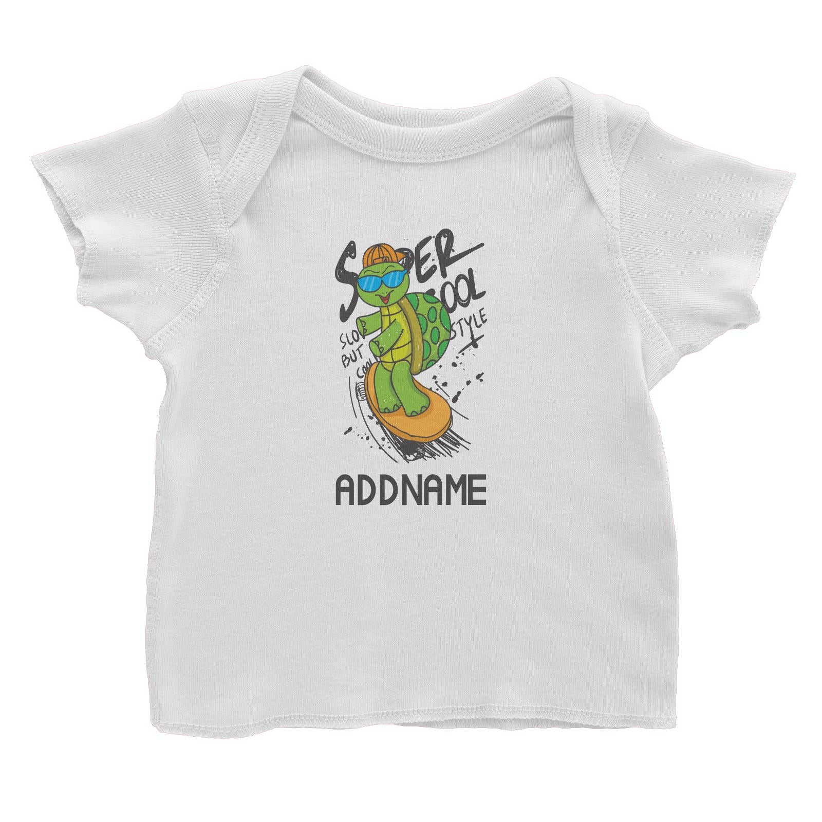 Cool Cute Animals Turtle Super Cool Style Addname Baby T-Shirt