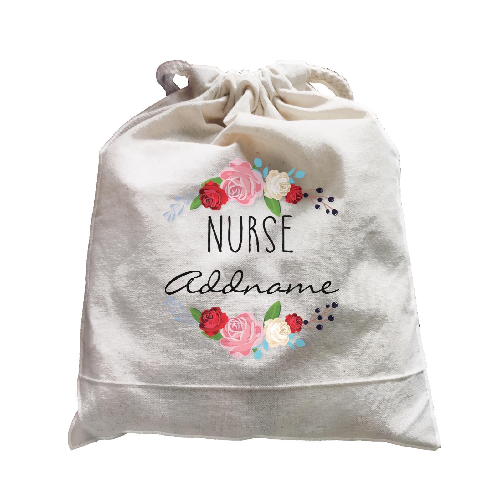 Nurse Quotes Flower Wreath Nurse Addname Satchel