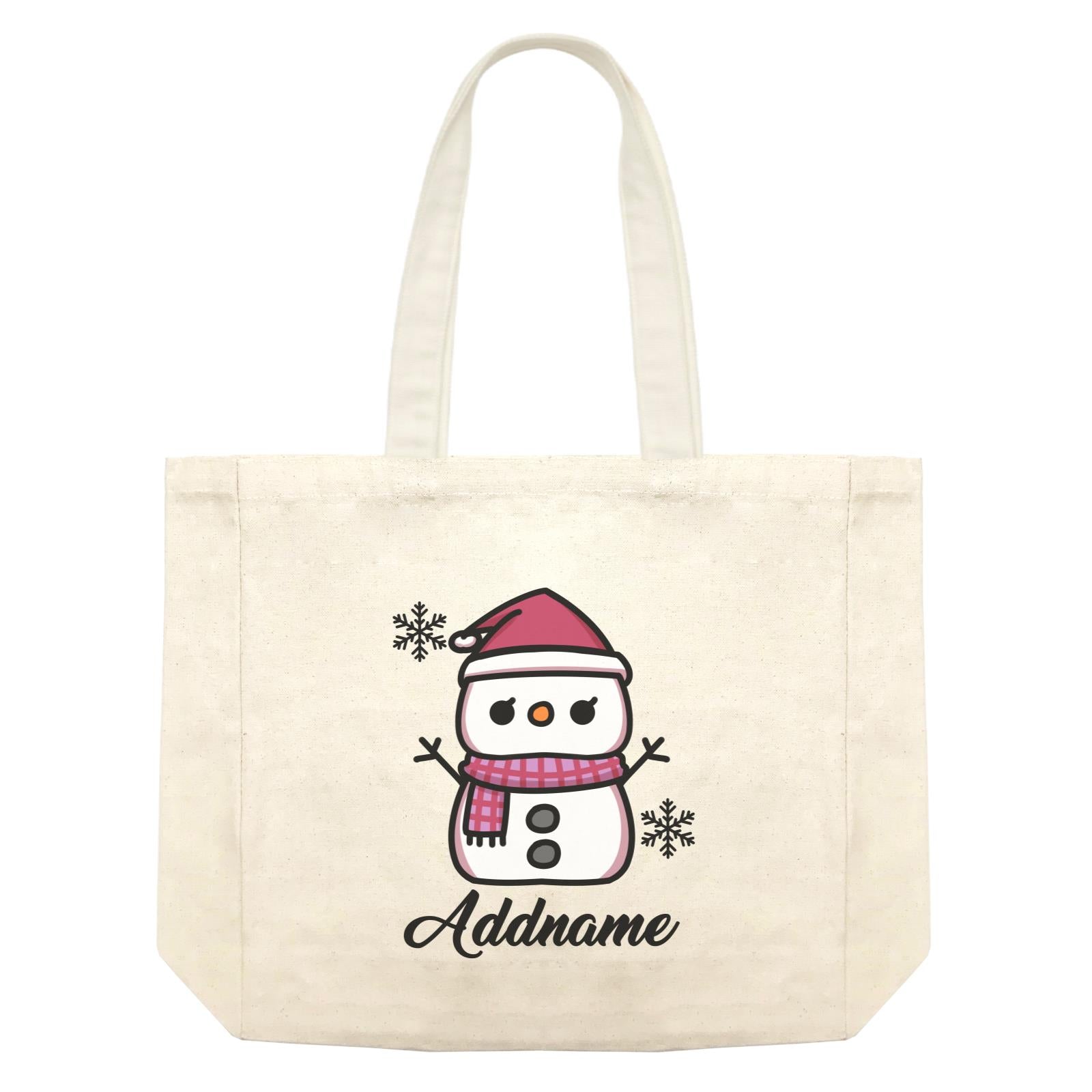 Xmas Little Girl Snowman Shopping Bag