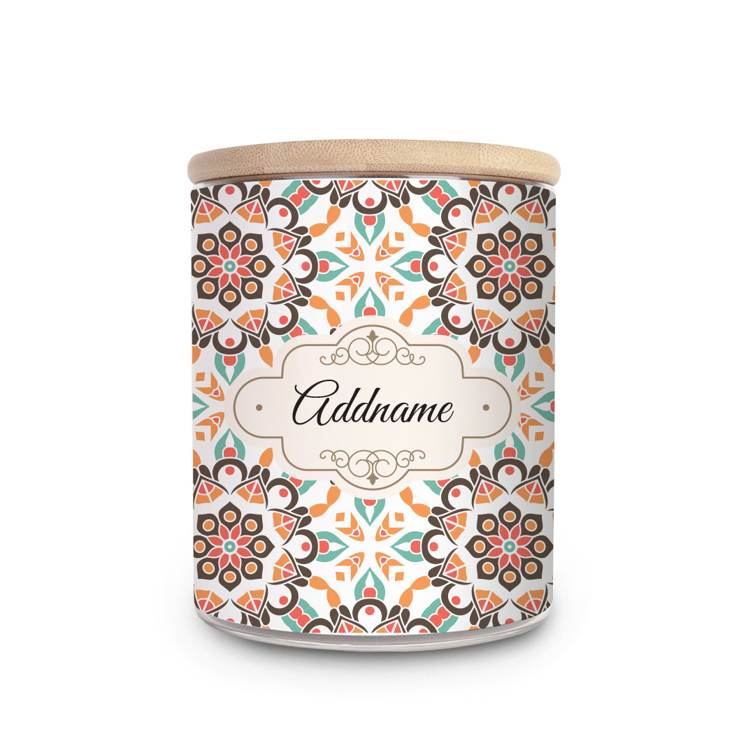 Arabesque Geo Brown Single Canister