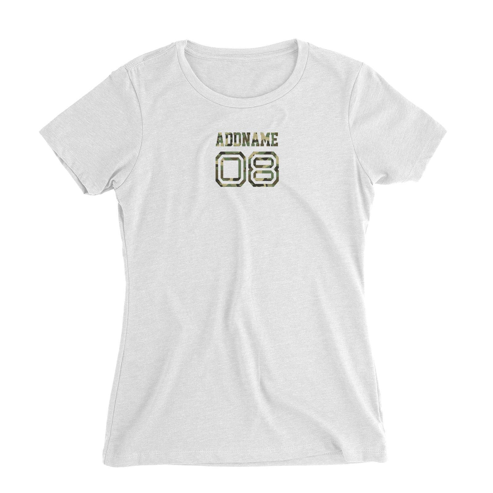 Camo Name Number Family Addname Women Slim Fit T-Shirt