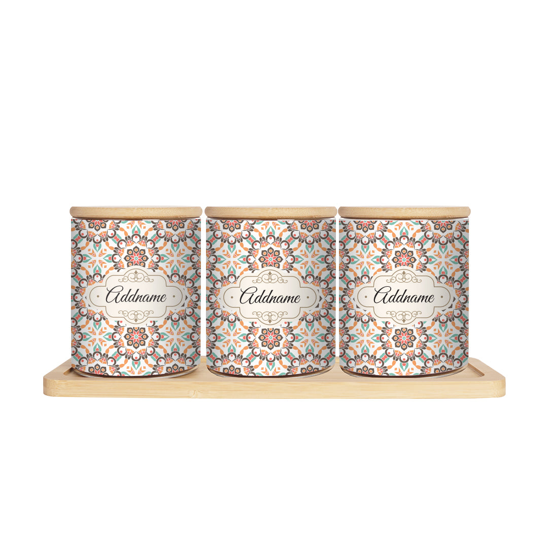 Arabesque Geo Brown Canister