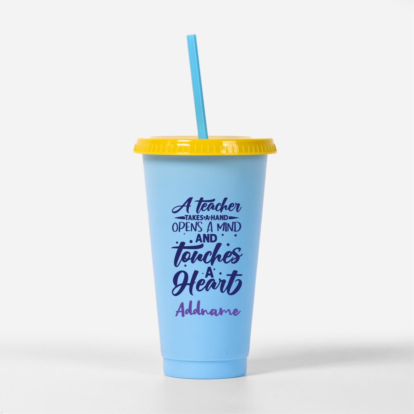 A Teacher Takes A Hand Opens A Minds And Touches A Heart Quote - Light Blue Kori Cup