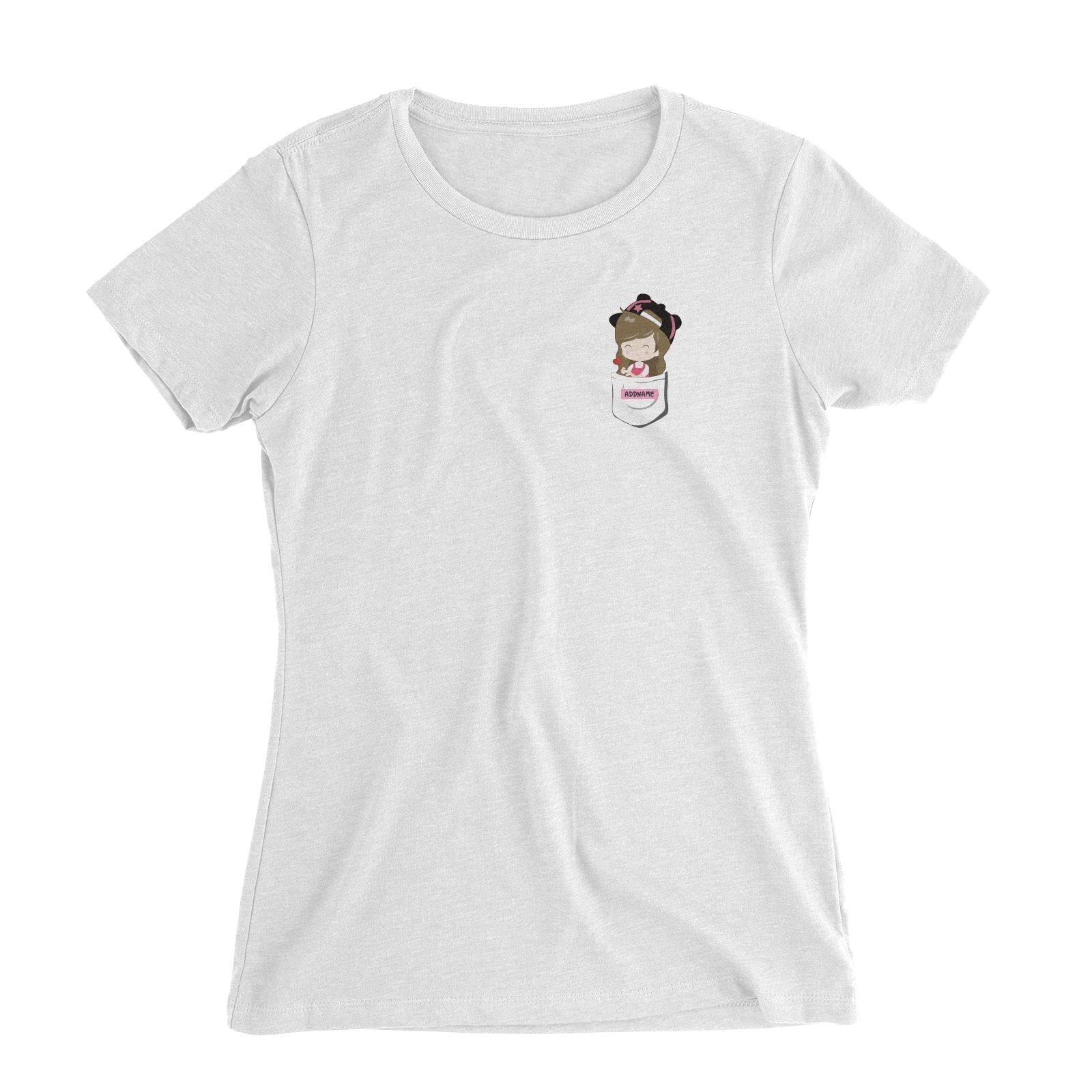 Love Family Pocket Mommy Addname Women Slim Fit T-Shirt