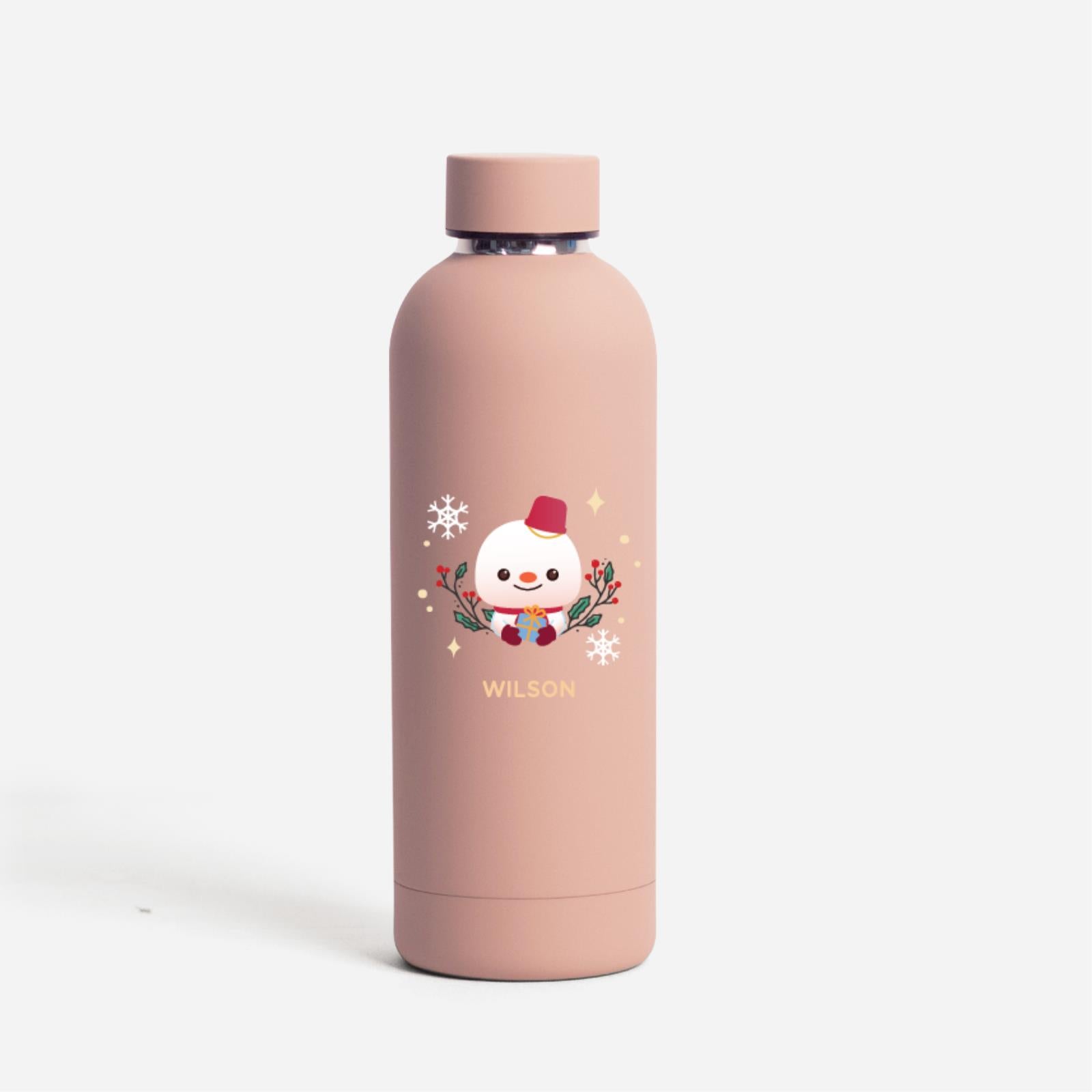 Christmas Cute Animal Series Mizu -  Snowman Dusty Pink