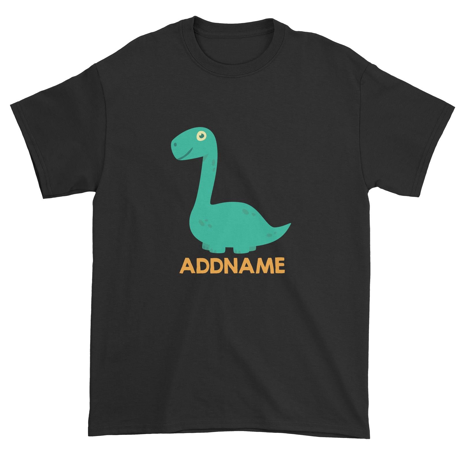 Cute Long Neck Dinosaur Personalizable Design Unisex T-Shirt