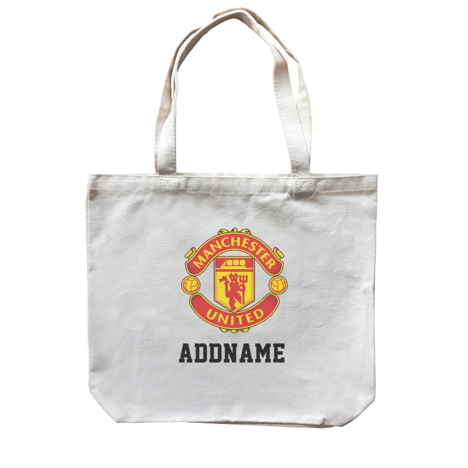 Manchester United Football Logo Addname Canvas Bag