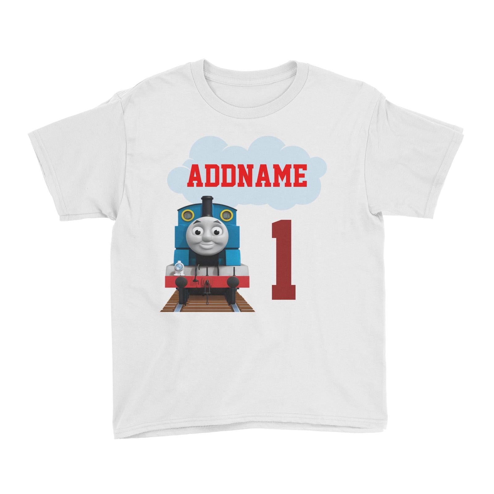 Thomas The Train Birthday Theme Personalizable with Name and Number Kid's T-Shirt