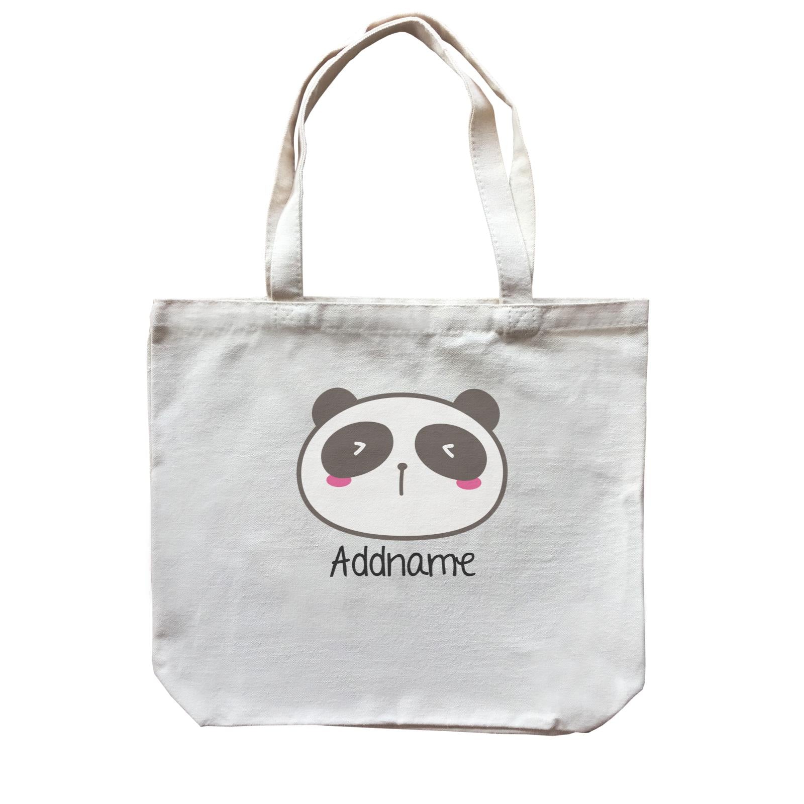 Cute Animals And Friends Series Cute Panda Shy Addname Canvas Bag
