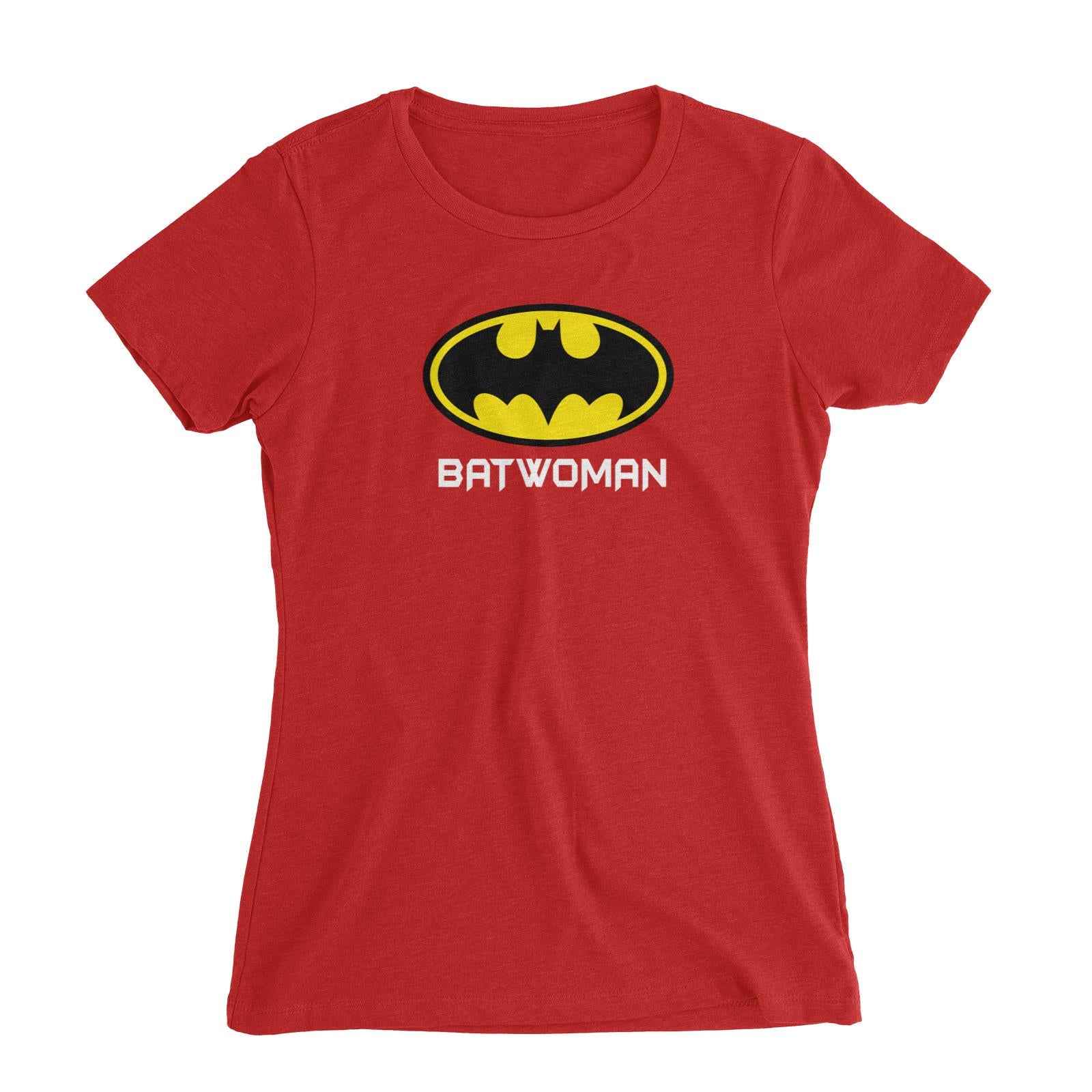 Superhero Batwoman Women's Slim Fit T-Shirt  Matching Family
