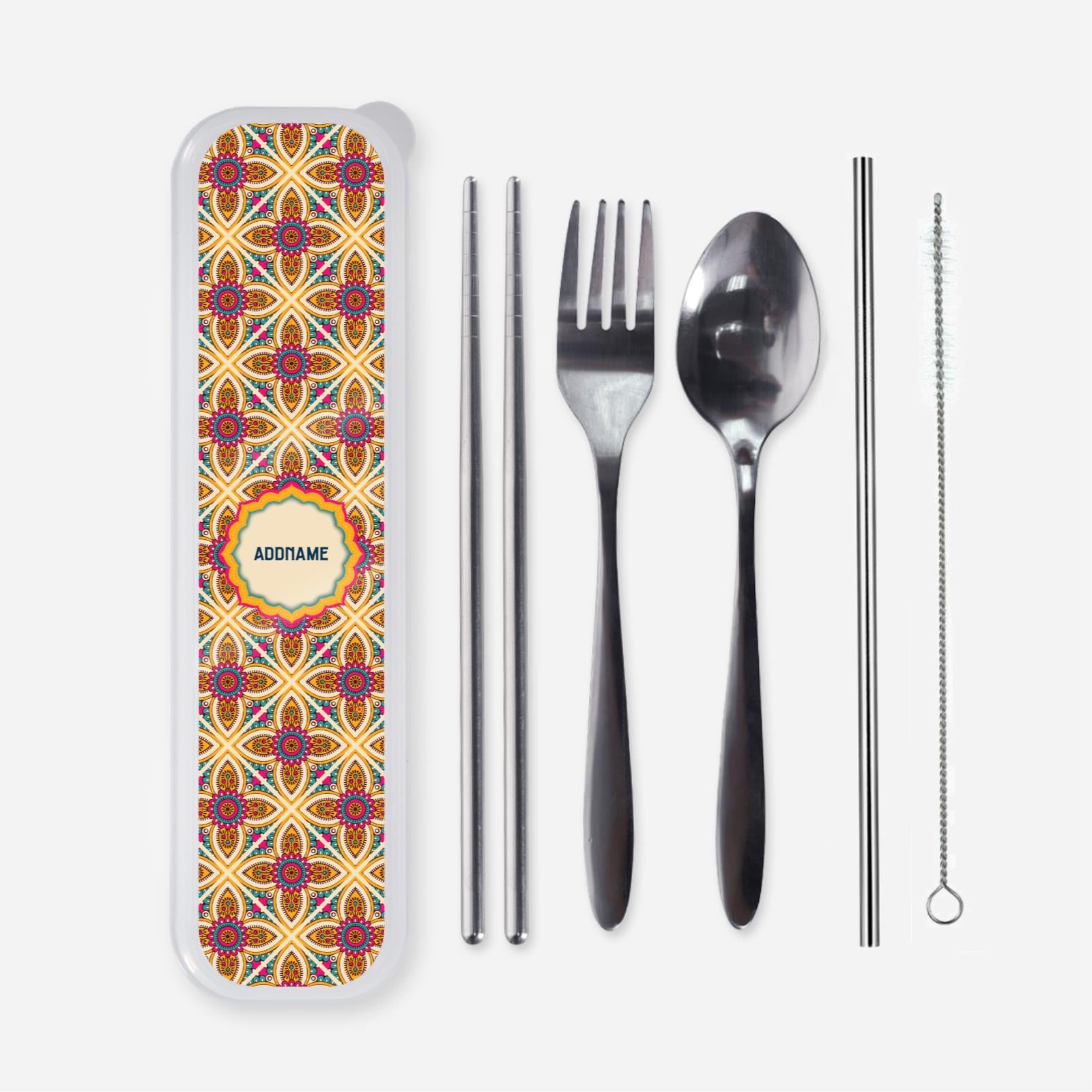 Pookal Series Cutlery - Vibrant Tiles