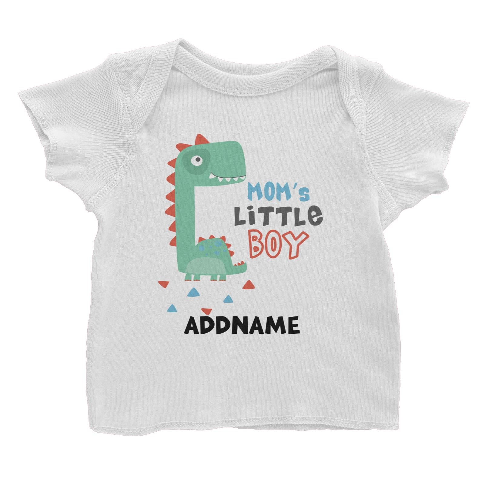 Mom's Little Boy Dinosaur Addname Baby T-Shirt
