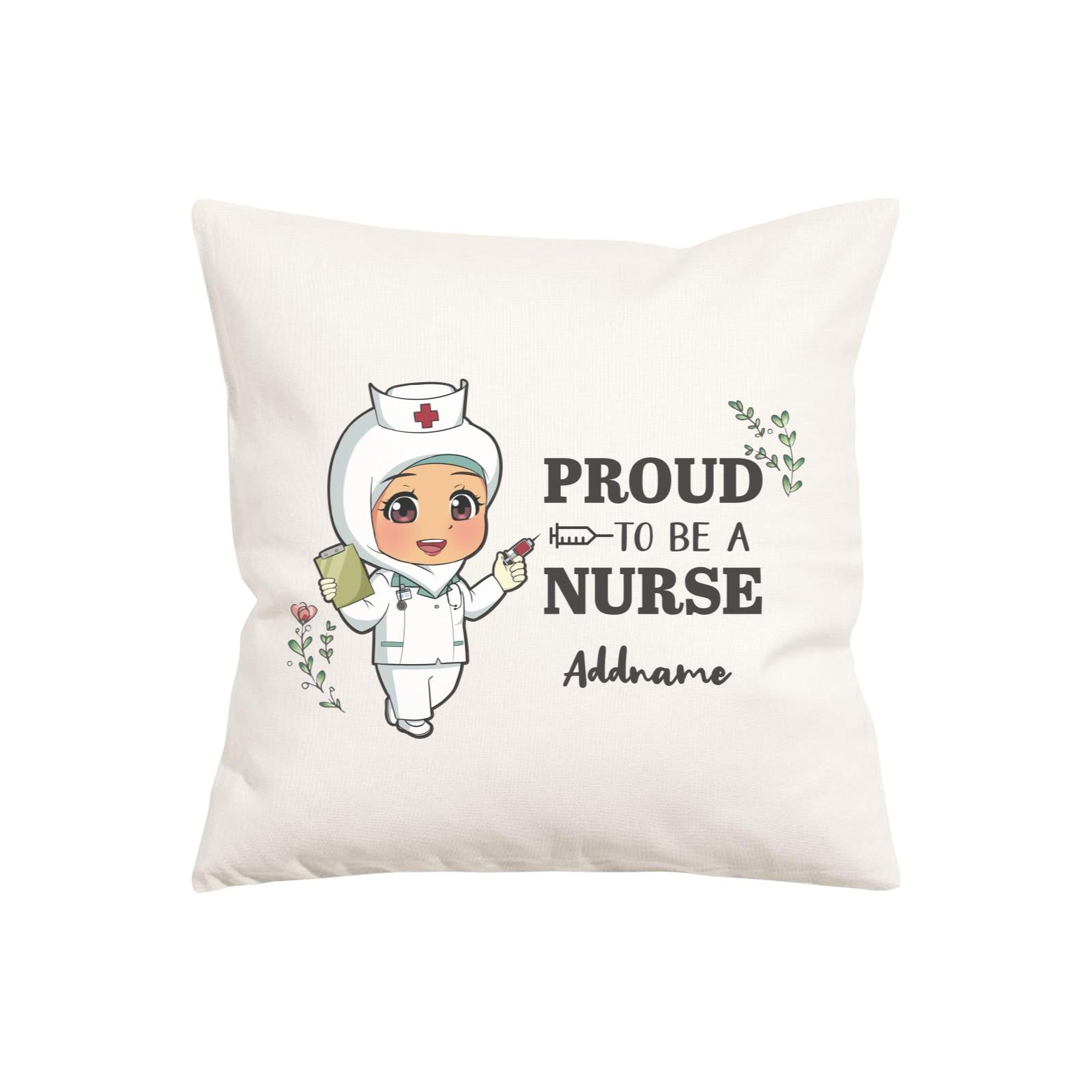 Proud To Be A Nurse Chibi Female Malay Pillow Cushion