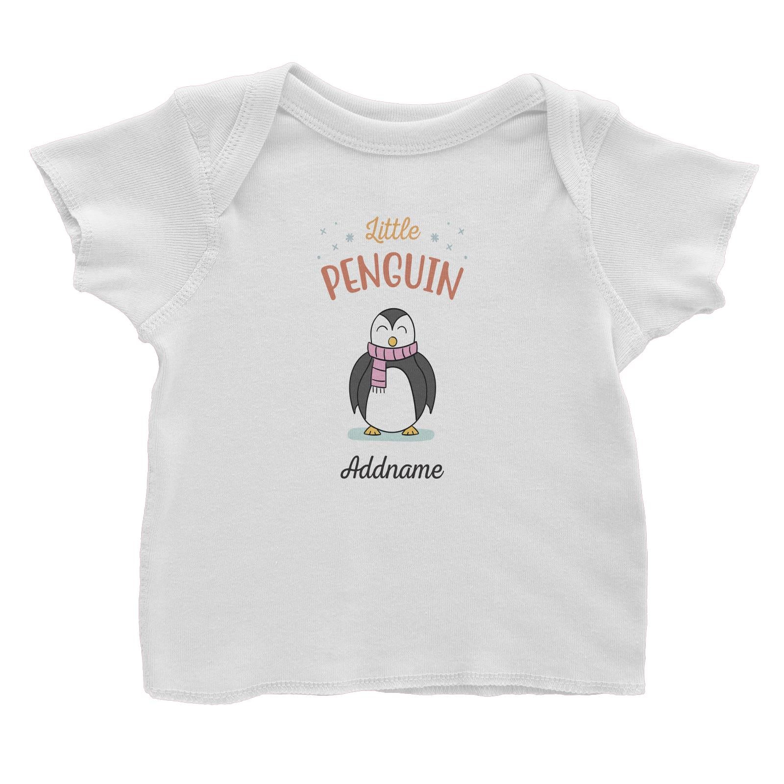 Penguin Family Little Penguin With Scarf Addname Baby T-Shirt