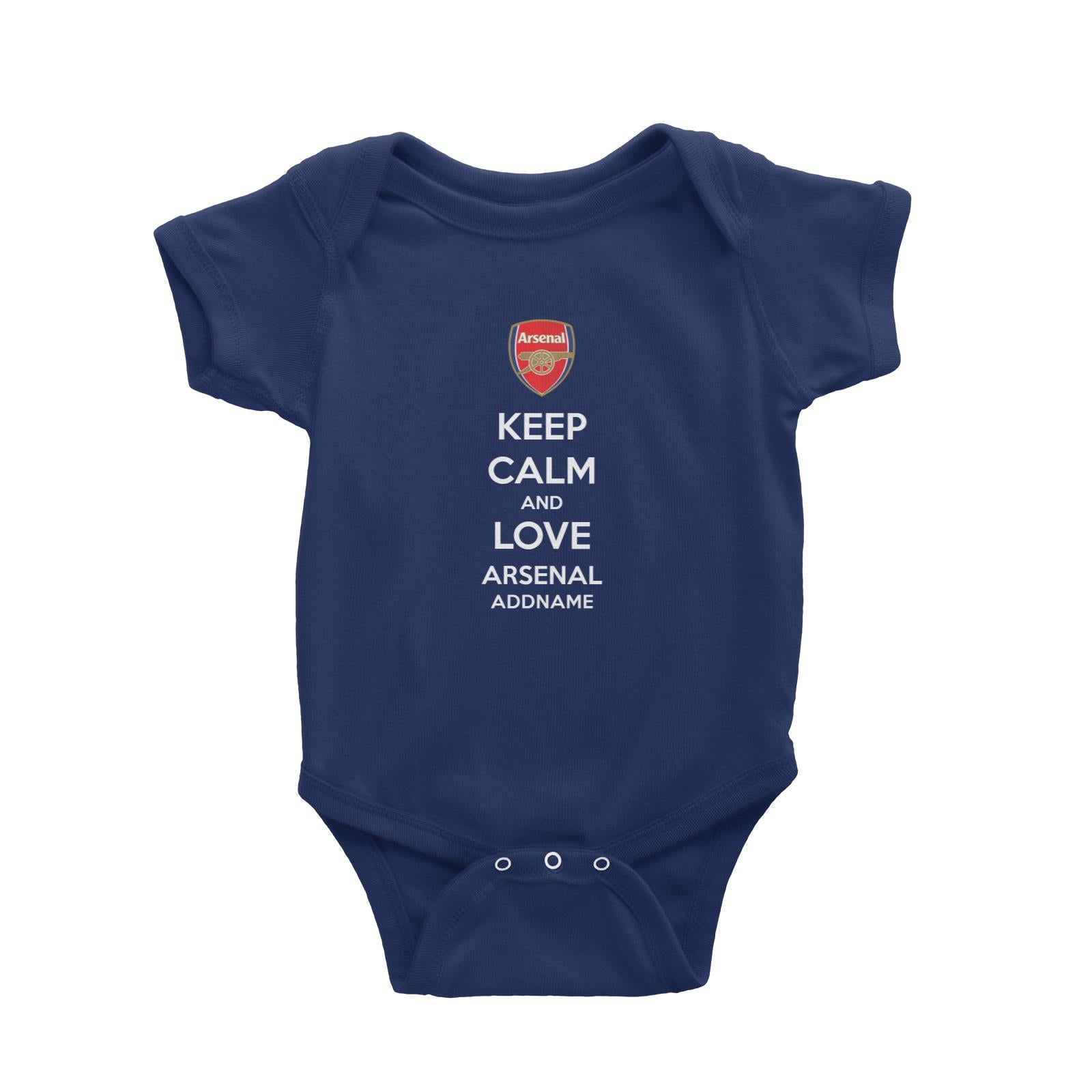 Arsenal Football Keep Calm And Love Series Addname Baby Romper